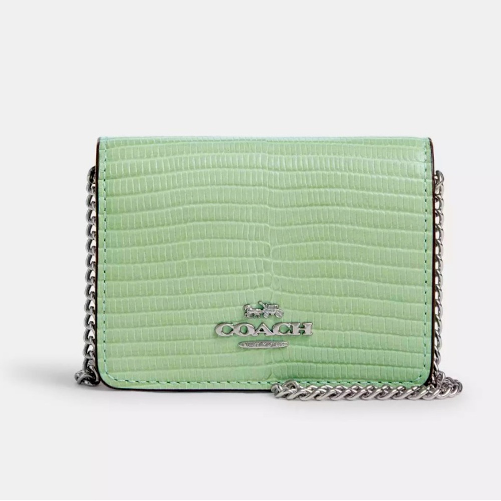 Coach mini wallet on a chain